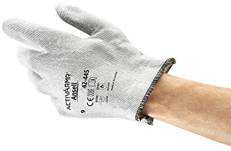 Ansell ActivArmr 42-445 Gants de Travail Thermorésistants, Résistance à la Chaleur et Protection Anti-Coupure Élevées, Gants de Manutention, Bricolage, Chantier, Taille M (12 Paires)