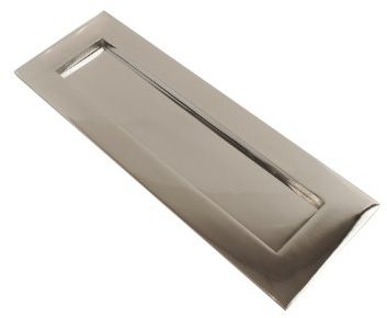 Victorian Letter Plate Polished Chrome 10x4