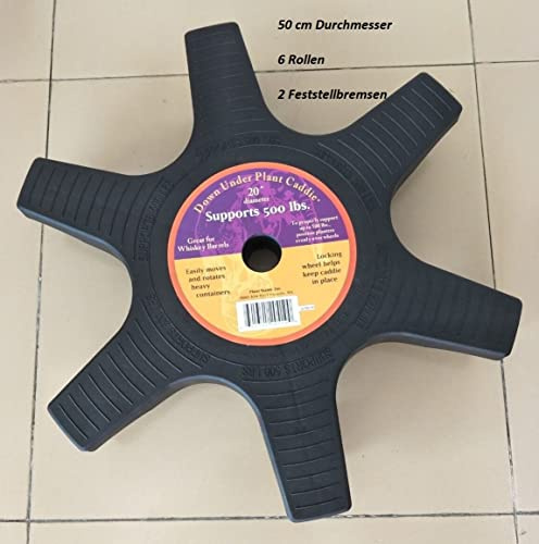 Weiva Profi Pflanzen Roller mit 250 KG Tragfähigkeit schwarz (50 cm)