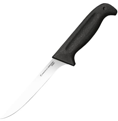 Cold Steel Commercial Series 6 Flexible German 4116 Stainless Steel Fixed Blade Narrow Straight Back Game & Fish Processing Cutting Boning Knife with Ergonomic Kray-Ex Handle