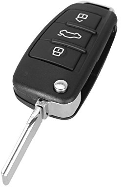 Schlüssel für Audi A1 A3 A4 A6 Q3 Q7 R8 RS4 S3 S4 S6 TT | 3 Tasten | Fernbedienung Autoschlüssel