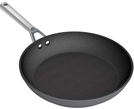 Ninja ZEROSTICK Premium Cookware 28cm Frying Pan, Long Lasting, Non-Stick Hard Anodised Aluminium, Induction Compatible, Oven Safe to 260°C, Grey C30028UK