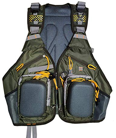 Fliegenfischen Weste Pack Einstellbare Multi-Pocket-Weste Mit Hartschalen-Speicher Fliegen Köder Tasche Einfache Breathable Ineinander Greifen Gilet, Außen Quick-Dry Net Vest Für Reise-Fotografie