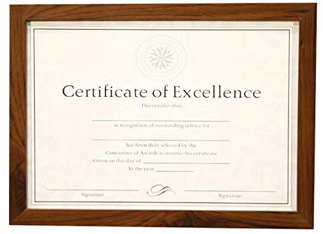 F-HOME Bilderrahmen, Einfacher Stil Zertifikat Box Hängen Wand Weihnachten Dekoration Geschenk Fotorahmen-A4(21×29.7cm) (Größe : A3(29.7×42cm))