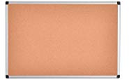 Bi-Office Korktafel Maya Mit Aluminiumrahmen und Hochwertiger Naturkorkoberfläche, Pinnwand, 105 x 75 cm
