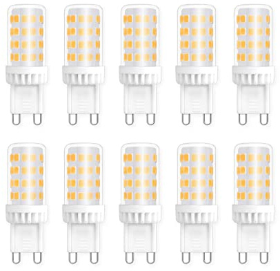 Caldarax G9 LED Lampe Warmweiß 2700K, LED Leuchtmittel 5W Ersatz Ersatz 28W 40W 50W Halogenlampe, G9 Glühbirne 450 Lumen, Kein Flackern, Nicht Dimmbar, Enegiesparende Kleine Birne, 10er Pack