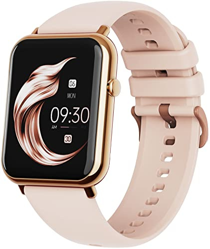 findtime Fitnessuhr Smartwatch Schrittzähler Uhr,1.69 Zoll Touchscreen,Sportuhr Pulsuhr mit Blutdruckmessung,Fitness Tracker Schlafanalyse,Smart Watch Damenuhr für Android IOS Rosegold