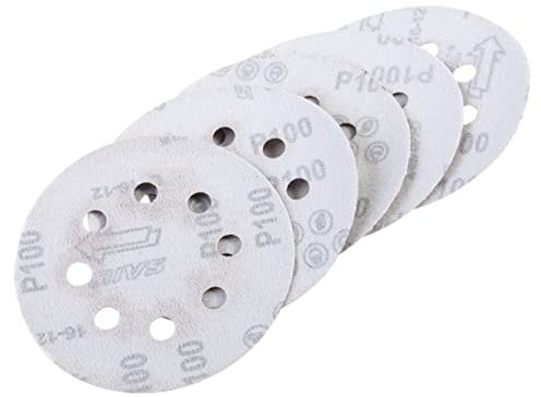 ULTECHNOVO 50stücke Kreisförmige Pads Schleifpapier Mit Grit Körnung Haken Und Schleife Schleifen Discs Staubfrei Aluminiumoxid-körnung