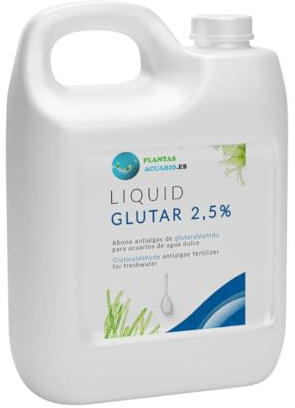 Abono Glutaraldehído para acuarios plantados 5 litros, Suplemento de Carbono orgánico para Plantas acuáticas