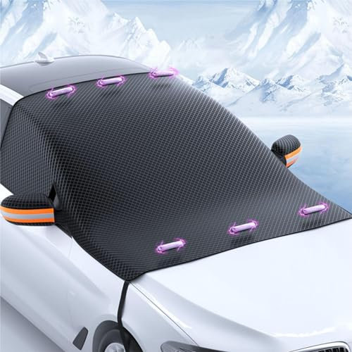 Frontscheibenabdeckung Winter für Ford Fiesta 2009-2017 Hatchback, Faltbar Windschutzscheibenabdeckung, Gegen Schnee EIS Frost Staub Sonne, Auto Zubehör