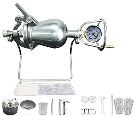 238ML Chinese Vintage Mini Popcorn Machine, 304 Stainless Steel Popcorn Machine, With Pressure Gauge Suitable For Family Gathering Party Fun