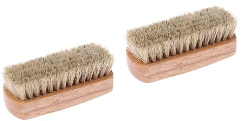 PACKOVE 2pcs Boot Brush Cleaner for Shine Shoe Bristles Brush Wood Handle for Boot and Shoe Shine Random Color