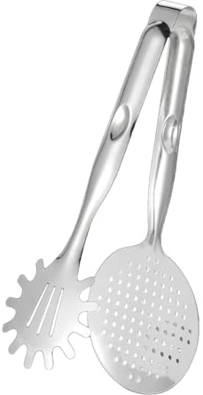 TOPBATHY Pince Inoxydable Multifonctionnelle 12.20In Pour Cuisine Barbecue Égouttage D'Huile Cuisson Maison Restaurant Ergonomique