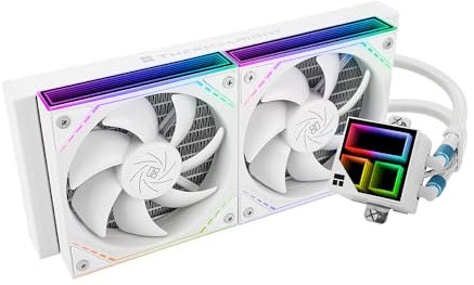 Thermalright Frozen Infinity 240 White Liquid CPU Cooler,Double PWM Fans with 2000RPM,Desktop CPU Aio Cooler,for AM4/AM5&Intel LGA1150/1151/1200/2011/1700/1851,Infinity Mirror PC CPU Water Cooler