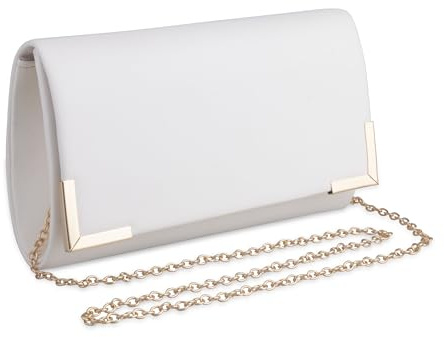YYW Designer PU Leather Evening Bag for Women Nude Envelope Clutch Bag Faux Leather Purses Messenger Handbag with Detachable Chain and Magnetic Buckle for Weddings Parties Bridal Proms