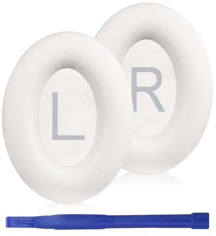 Adhiper Ear Pads for Bose QuietComfort 45, QC SC & QC Wireless - White | Replacement Ear Pads for Bose QuietComfort SE, Soft Protein Leather, Noise Isolating Foam, Comfortable Fit