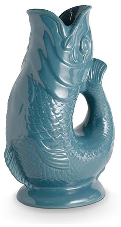 Wade - Brocca a forma di pesce, in terracotta, iconica tradizione britannica, prodotta a Stoke-on-Trent, 1,2 l, colore: agave