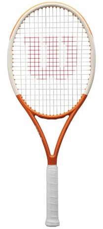 Raqueta de Tenis Wilson Roland-Garros Team 102, Marco Ultra-Ligero para una Maniobrabilidad Excelente y Potencia Aumentada, Logra Mayor Alcance y Torsión Estable, Color: Azul Marino/Blanco, Talla: 1