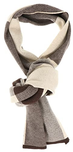 DEARMAMY Eleganter Männer Schal Im Karomuster Bequemer Wollschal Für Herbst Und Winter Warmes Halstuch Für Herren Stylischer Strickschal Für Kühle Tage