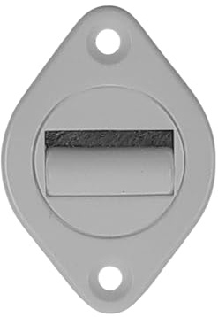 Winrodoor Gurtführung drehbar – mit Bürsteneinsatz & Leitrolle – bis 23 mm Gurtbreite – 42 mm Lochabstand – aus robustem Kunststoff – Farbe Weiß