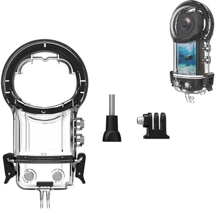 LICHIFIT 40M / 131FT Wasserdichtes Gehäuse für Insta360 X5 Panoramakamera Tauchgehäuse Unterwasser-Schutzgehäuse Abdeckung Shell Cage mit Erweiterungsschnittstellen und 1/4 Schraubanschluss Adapter