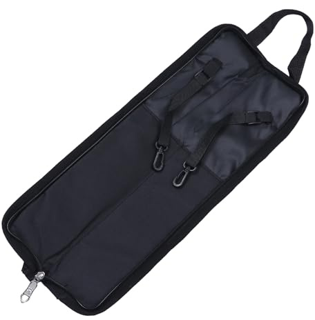 Alipis Drumstick Tasche Rucksack Schwarz Ergonomisch Geformt mit Haken Tragetasche für Dicke Maple Wood Schlagzeugstöcke Aufbewahrung Zubehör für Schlagzeug und Percussion