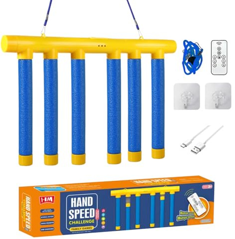 Reaktionsspiel Fangstäbe Spiel Für Kinder, Erwachsene | 3 Stufig Reaktionstraining Hand Auge Koordination, Geschicklichkeitsspiel Zum Auffangen Der Fallenden Stäbe,Party, Familienspiel