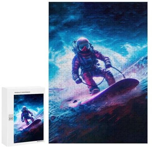 Puzzles Für Teenager 300 PCS Space Surfer Puzzles Für Erwachsene Spielzeug Wanddeko Urlaub Zu Hause Zeitvertreib Stressabbau Geschenke 300 PCS