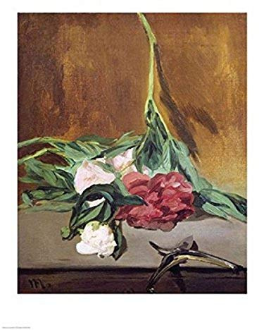 Posterazzi Stem of Peonies and Secateurs c1864 Poster Print by Edouard Manet, (18 x 24)