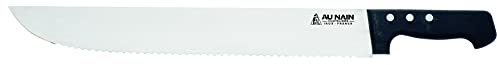 Au Nain Couteau de poissonnier pro - Lame inox dentelée - 36 cm