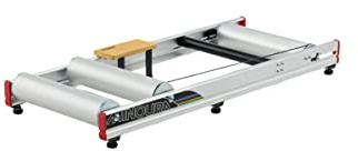 Minoura Live Roll R800 with Foot Step Bicycle Roller Trainer, Brushed Silver