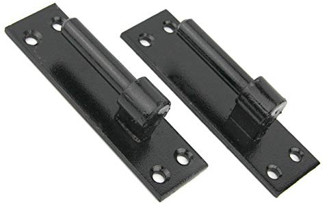 Wyre Direct - 2pcs Wrought Iron Gate Hinges - Heavy Duty with 12mm Pin - Black