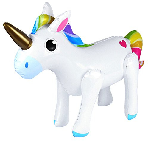 Henbrandt Aufblasbares Einhorn-Spielzeug für Partytüten, Fotoautomaten, Strand, Schwimmen, 53 cm
