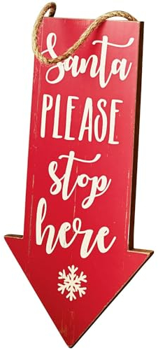 Loberon Dekoboard Saint, Antik-Finish, weihnachtliches Motiv, Weihnachtsdekoration, Weihnachten, MDF, Flachsfasern, antikrot