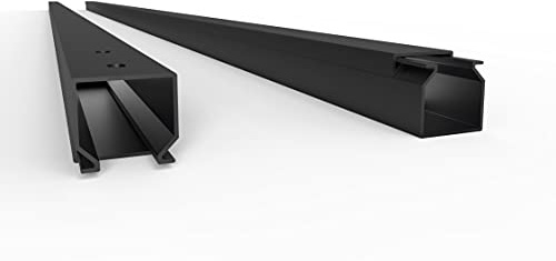 SCOS Smartcosat Goulotte pour câbles en PVC à visser, Goulotte de câblage, Canal électrique, 16 x 16 x 2000 mm, Lot de 5, 2 m L x l x H, Noir
