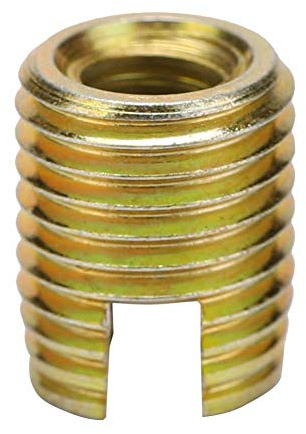 20 Stück Kohlenstoffstahl Gewindeeinsatz M12x1,75 Innen M16x1,5 Außen, Selbstschneidende Reparaturbuchsen, Zink-Überzug, 22mm Länge