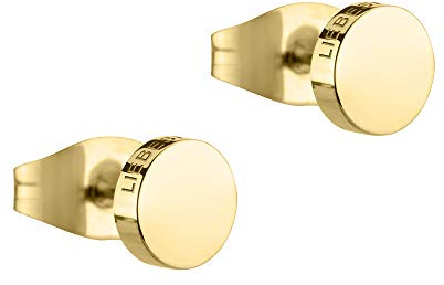 LIEBESKIND BERLIN Damen Ohrstecker – Basic Ohrringe aus Edelstahl – Poliert & mattiert – Kleine Stecker in Silber, Gold, Roségold & Schwarz – Verschiedene Formen – Perfekt für den Alltag