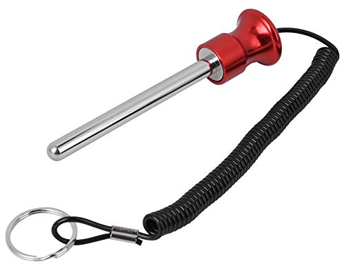 Gewichtsstift, Gewichtsstapelstift, magnetischer Gewichtsstapelstift mit Zugseil, Zubehör für Krafttrainingsgeräte, bessere Körperform und Gesundheit, Kopf aus Aluminiumlegierung, Rot