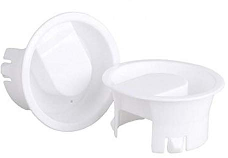 PiniceCore 2pcs Verre Blanc Chaud d'eau Froide Carafe Couvercle Couverture de qualité Alimentaire en Plastique étanche Couvercles Bouchons pour Verre Bistro Pitcher Blanc