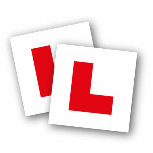 EliteKoopers 2Pcs L Plate Magnetic Exterior Car Pair New Pair Car Learner Plates Secure & Safe Magnetic Plate