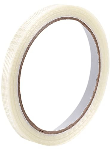 sourcing map Filament Umreifungsband 5/16 x22 Yards 5.3 Mil Verstärkte Glasfaser Klebeband Durchsichtig Paket von 3