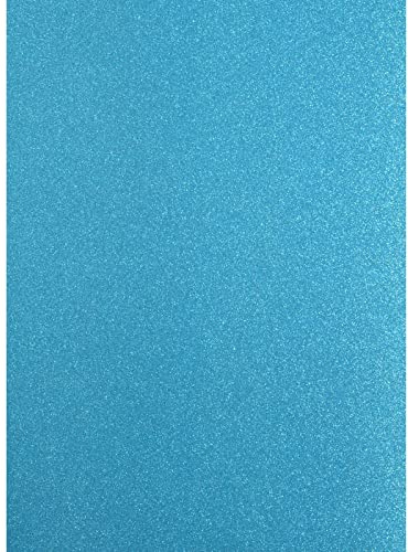 Florence Cartoncino glitterato – Cartoncino colorato A4 – Turchese – 5 fogli di carta kraft – Carta per album di ritagli e altri lavori con la carta, 250 g/m²