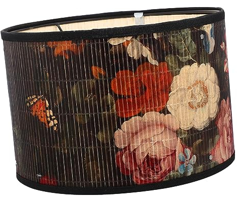 Housoutil Lichthülle Aus Bambus Haushaltslampen-accessoire Mit Blumenmuster Wohndekor Für Deckenleuchten Einfache Installation Und Vielseitige Anwendung