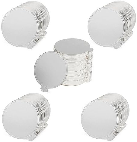 SENJEOK 500 PCS 3.5 Inch Cake Boards, Silver Mini Round Cake Cardboard, Mini Cupcake Boards Cake Base for Mousse, Dessert Display