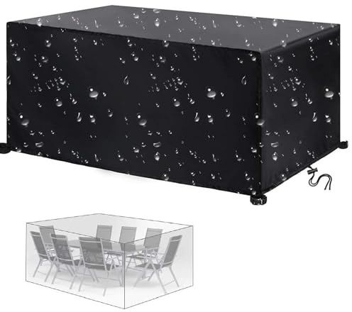 Patio Furniture Protector Cover 205x160x80cm Xl Garden Furniture Cover Cube,Rattan Furniture Covers Waterproof,Patio Table Cover,Outdoor Furniture Set Cover,Windproof Anti-Uv for Patio Outdoor