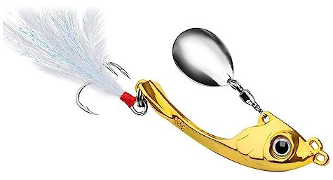 HARAY Amo da Pesca Esca 9g 13g 17g Esca da Pesca in Metallo Trolling Cucchiaio Rotante Wobbler Affondamento Esca Dura con Paillettes Pinze da Pesca (Color : D, Size : 13g)