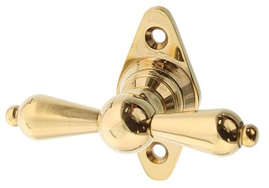 Ventano antiker Fenstergriff Messing gold poliert Modell „Hannover S-B“ | Historismus