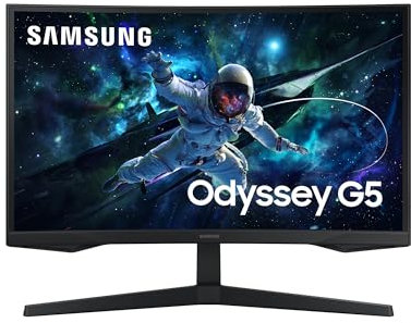 Samsung Ecran PC Odyssey G55C 27’’, 165Hz , 1ms, 000R, QHD 2500:1,HDR10, AMD FreeSync, Auto Source Switch +, DisplayPort, HDMI (Reacondicionado)