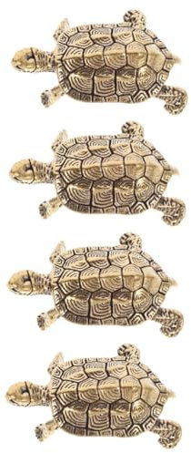 PRETYZOOM Papo Tiere 4 Stück Schildkröte Tischdekoration Schildkröte Kleine Trompetenschildkröte Jadeschildkröte Langlebigkeit Schildkröte Skulptur Ornament Meerestier Spielzeug Langlebigkeit