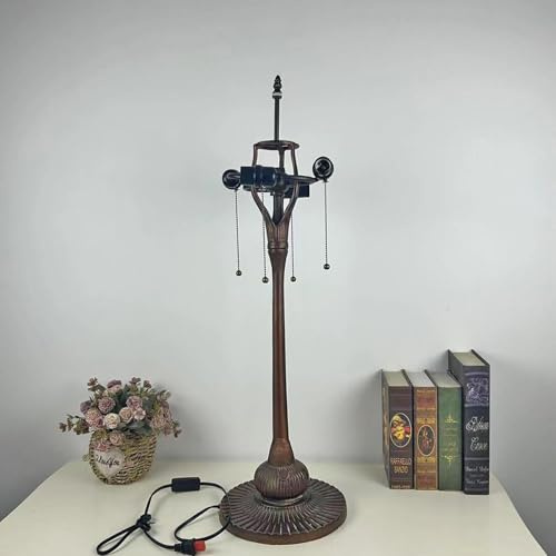 GDLight Nur Ersatzsockel für Vintage-Tischlampe mit 4 Lichtern, Ersatzsockel für Eisenlampe im Tiffany-Stil Passend für 20-Zoll-Lampenschirme aus Buntglas